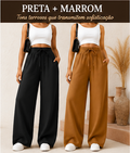 Calça Pantalona Feminina Elegante - Promoção Compre 1 Leve 2